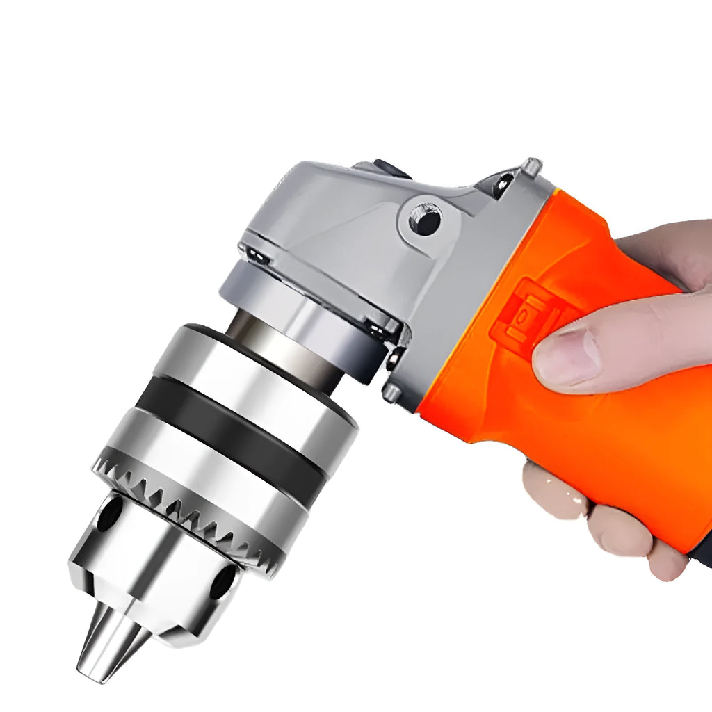 Angle grinder conversion chuck for 100mm model with drill bit and key