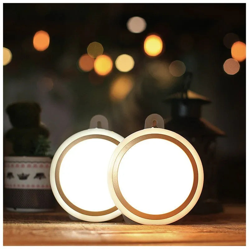 Smart Body Motion Sensor LED night light unit showing compact circular design with 80mm diameter.