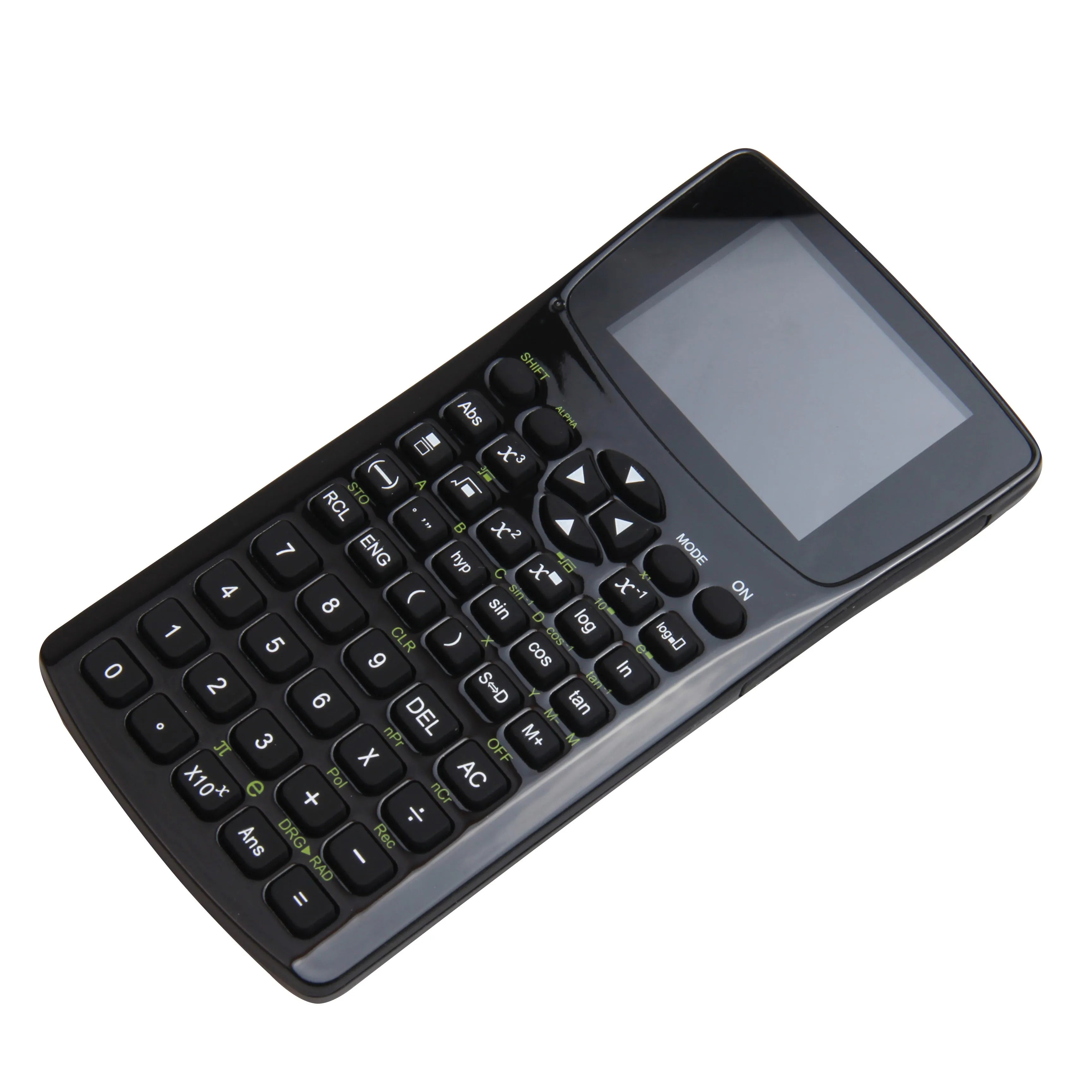 Compact black multifunctional e-book reader with colour display and wrist strap.