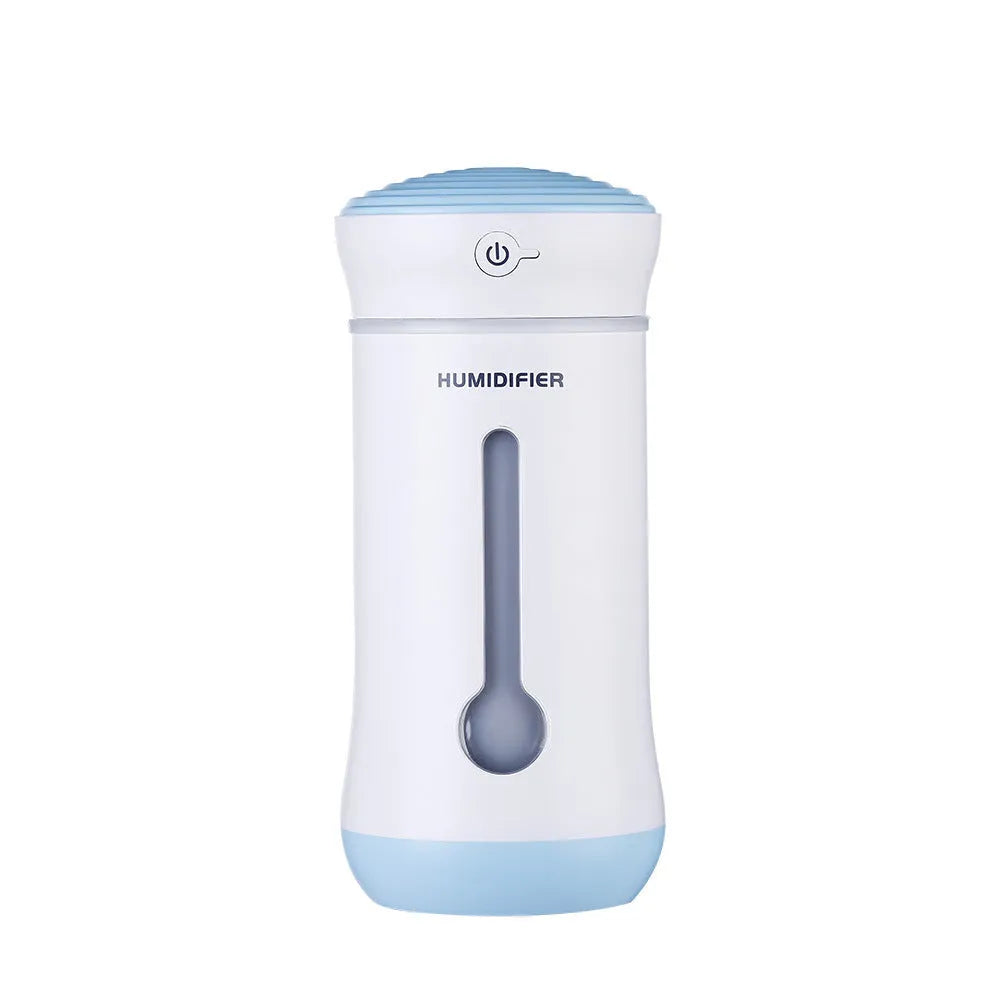 Creative air purifier car humidifier with 300ml tank, USB DC5V, 7.6x7.6x17cm, pink colour