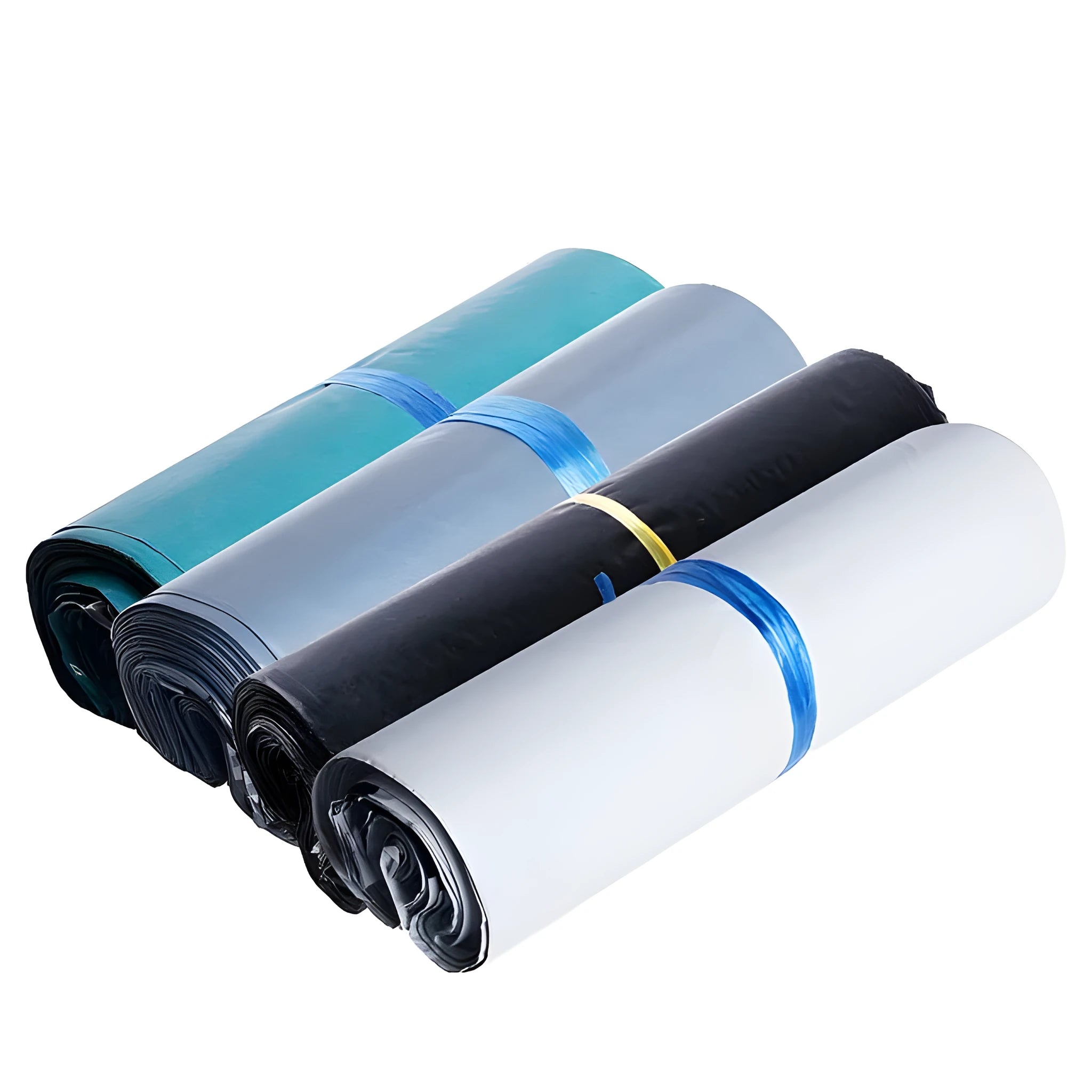 PE plastic courier bag with sticker seal, 100pcs bundle, available in multiple sizes and colours