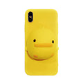 Yellow stereo squeeze TPU phone case for Samsung Galaxy showing flexible protective cover