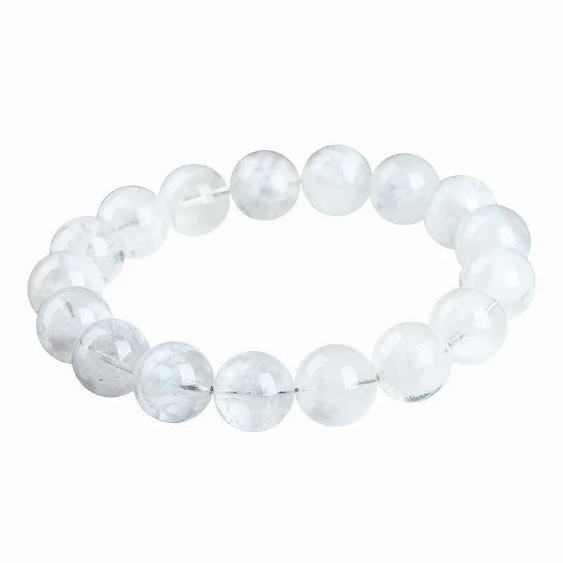 Crystal bracelet with blizzard snowflake pattern beads featuring Ruyi and Xiangyun symbols in geometric shape