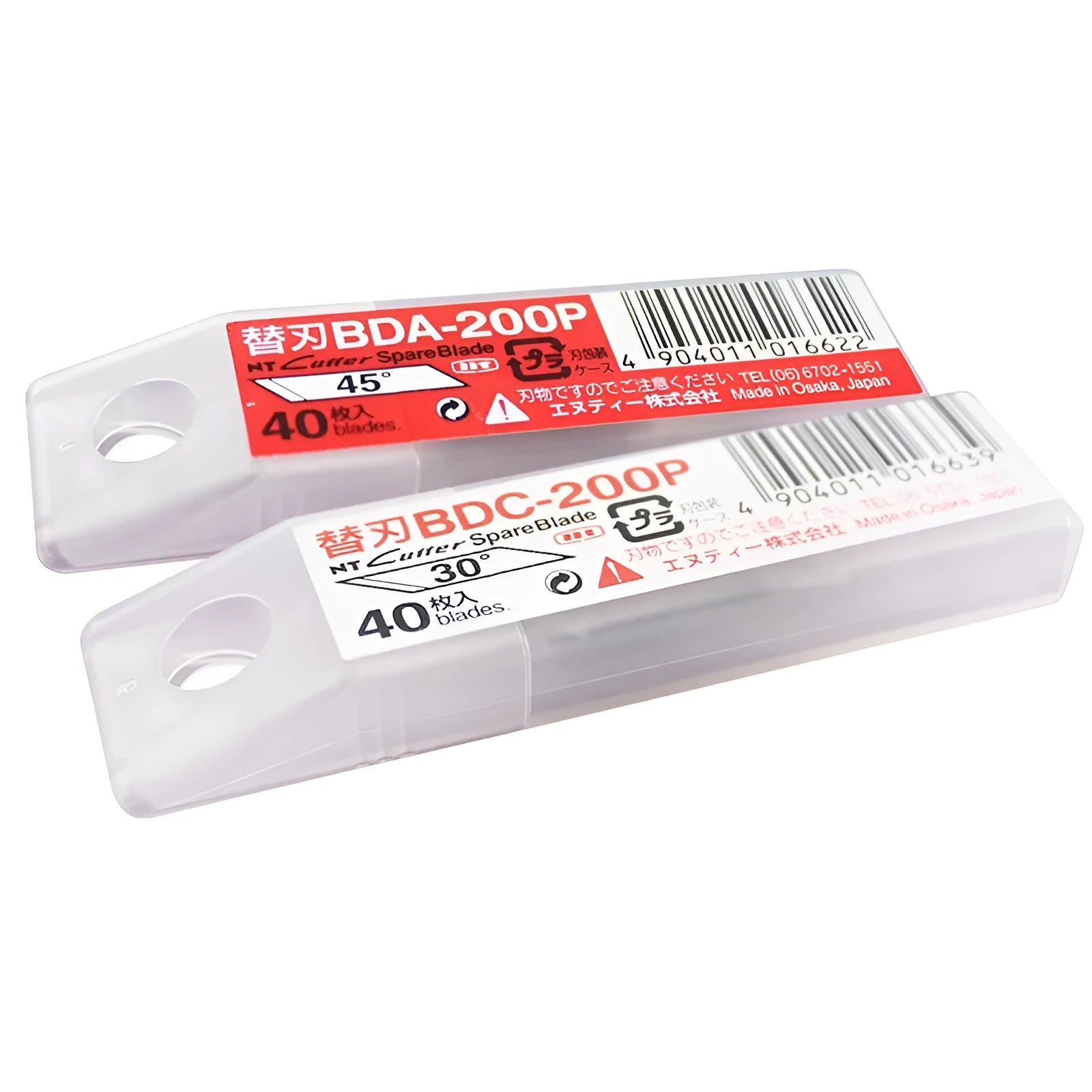 NT Cutter Spare Blades 30° BDC 200P 40 Pack and 45° BDA 200P 40 Pack for C-1500P D-300P D-400 D-400P D-401P eD-400 D-400G D-400GP D-500P SW-600GP DS-800P D-1000 D-1000P D-1000G D-1000GP Compass Cutter Pen-Type Cutters Rotary Cutters Craft Hobby Industrial