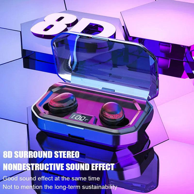 Black X10 Bluetooth wireless earbuds with compact rectangular charging case.