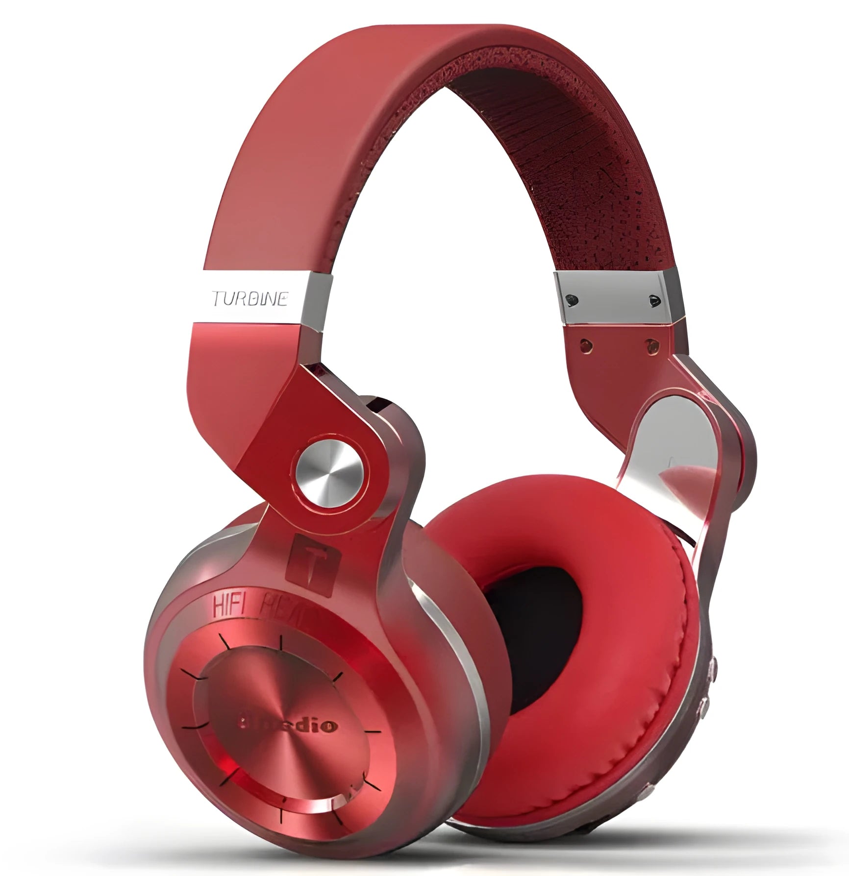 Bluedio T2 Plus Bluetooth wireless over-ear headphones in blue colour with headband.
