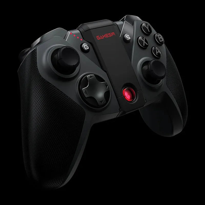 Black Gaishi USB Type-C gaming controller with vibration feedback for PC and mobile devices