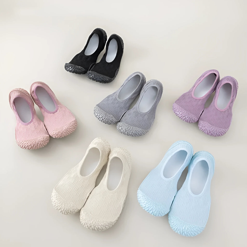 Women's indoor fitness shoes, low-top, rubber sole, breathable mesh, available in black, pink, purple, beige, blue, gray