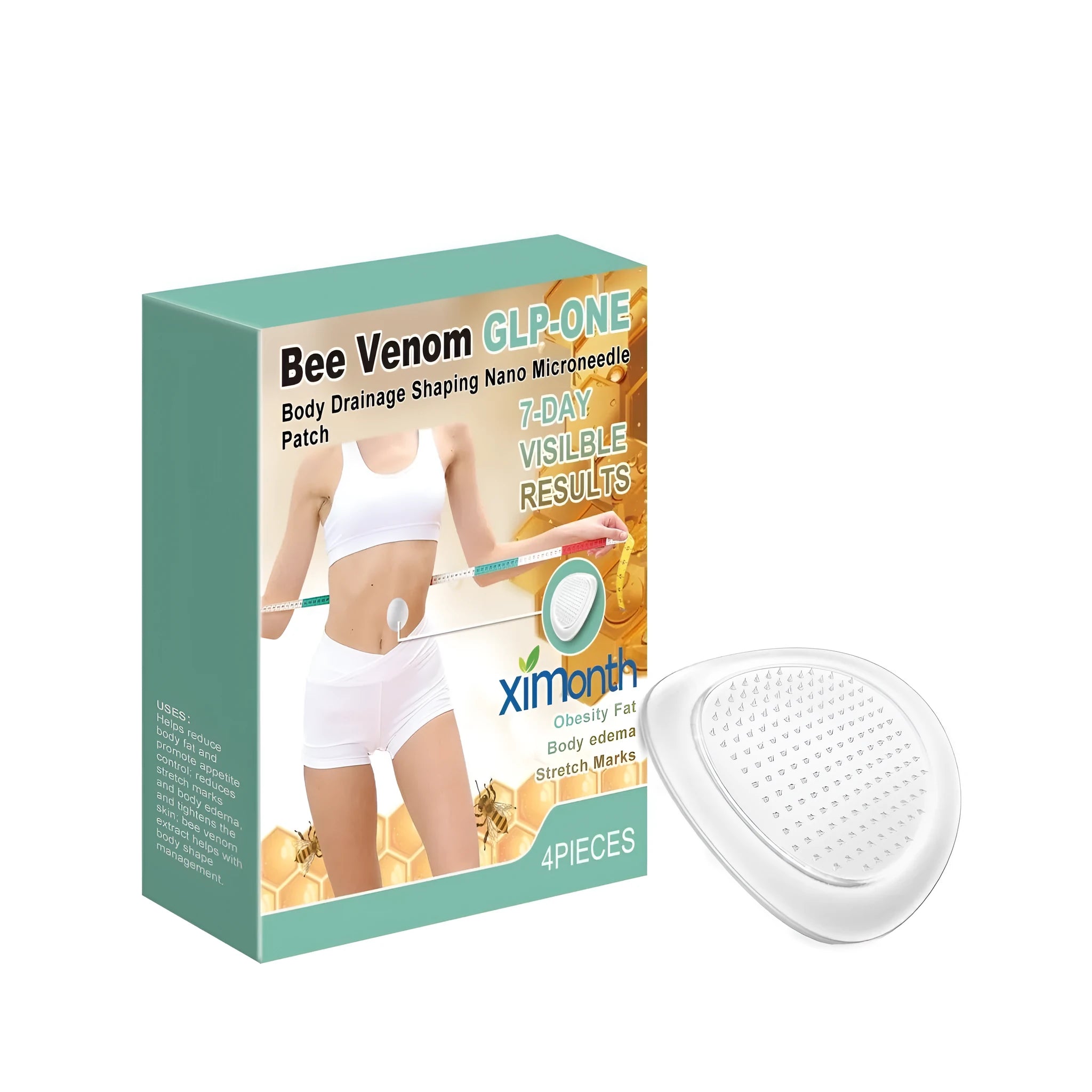 Four nano microneedle face patches for contouring with bee venom and angelica sinensis ingredients