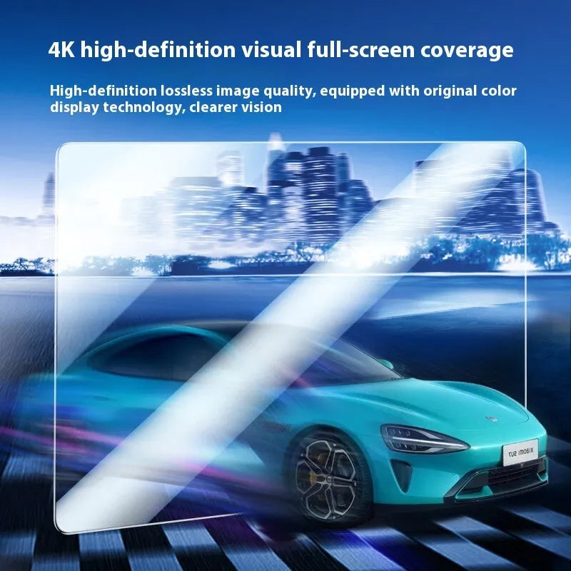 Tesla Model 3 central control screen with 2.5D HD tempered glass protector installed
