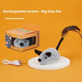 Simulation remote control electric little mouse cat stuffy toy in rhubarb colour with remote control