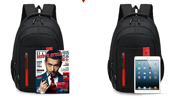 Lightweight Oxford fabric backpack for teenagers with padded straps and side pockets