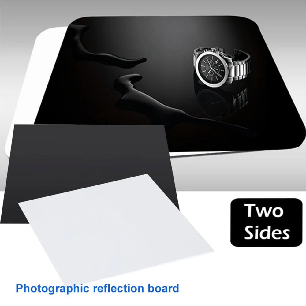Acrylic reflection board for product photography, white side shown, 30x30cm size