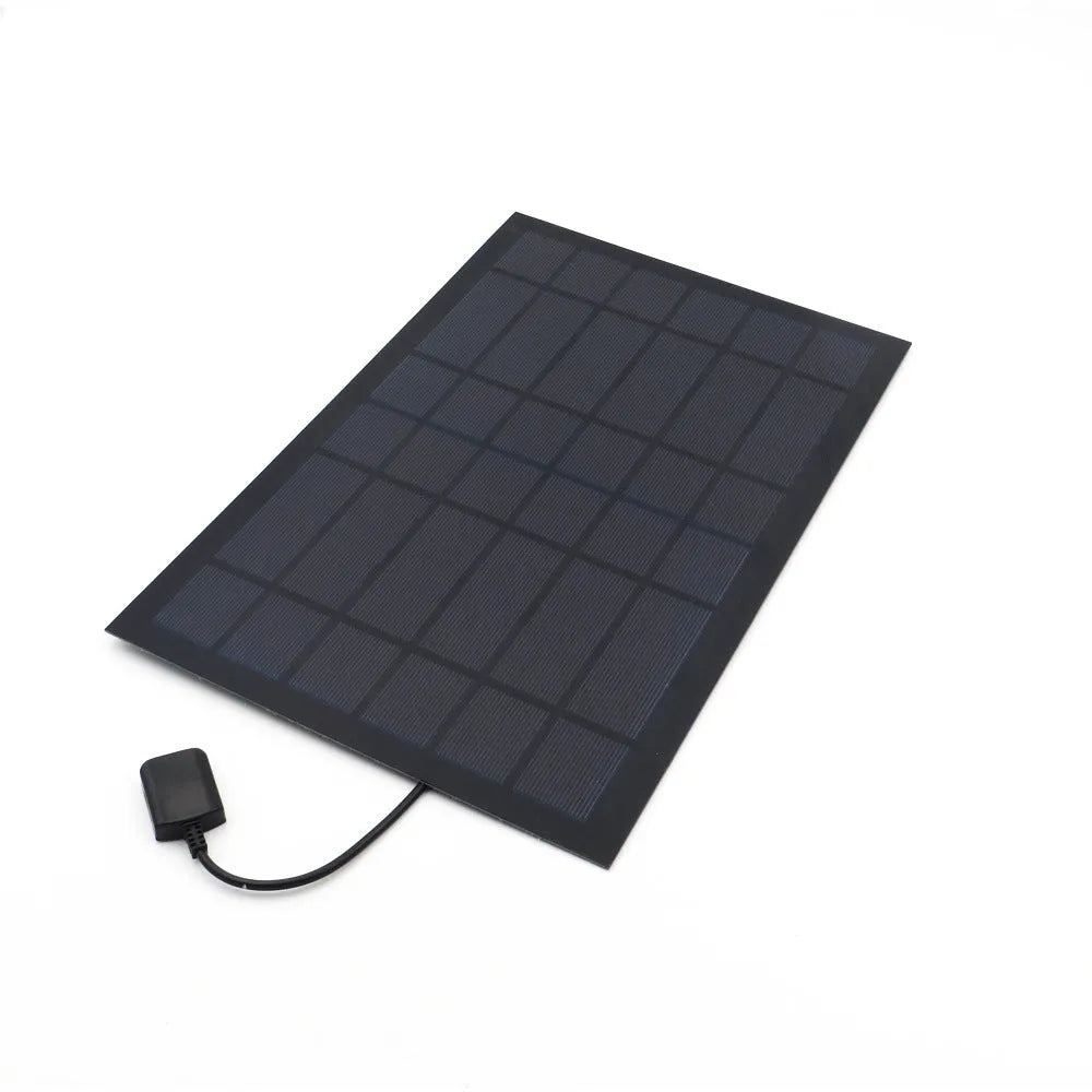 6V solar panel fan charger with USB output, epoxy construction, multiple power sizes