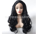 Black big wave front lace wig in 14-28 inch sizes made from heat resistant chemical fiber