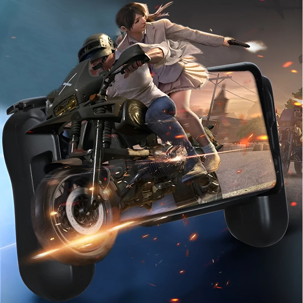 Cooling Bluetooth P2 black mobile game controller for iPhone with compact design