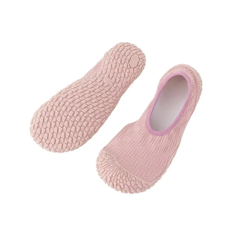 Women's indoor fitness shoes, low-top, rubber sole, breathable mesh, available in black, pink, purple, beige, blue, gray