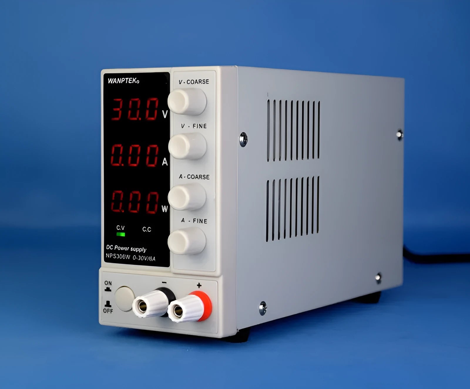 White adjustable DC power supply unit for mobile phone and notebook computer repair with voltage display