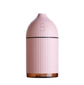 White ultrasonic essential oil diffuser and humidifier with LED light, 300ml capacity, USB cable