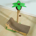 Wooden beach chair cat climbing frame with scratch board and hemp mat nest