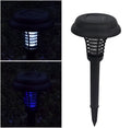 Solar insect killing mosquito lawn lamp black 42cm height ABS material UV purple light for garden
