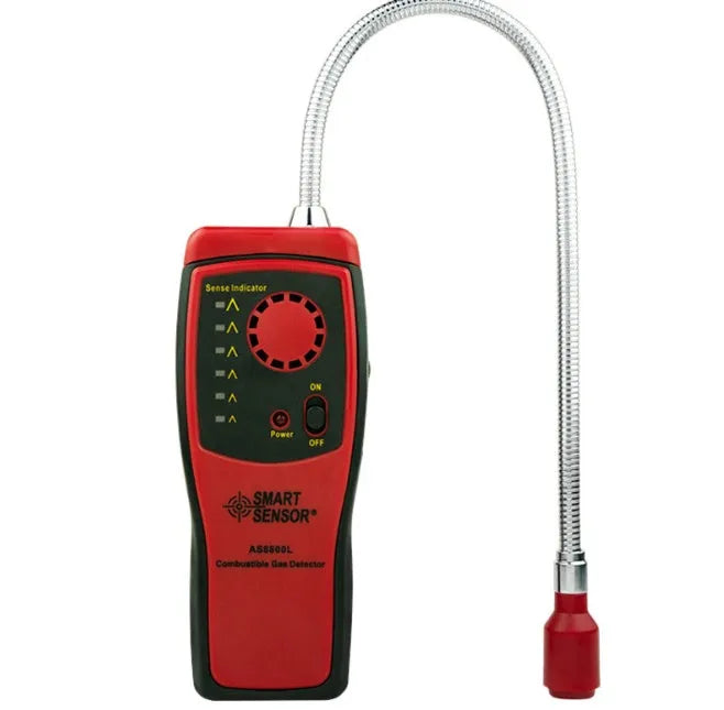 AS8800L portable flammable gas detector unit showing LED display and compact handheld design