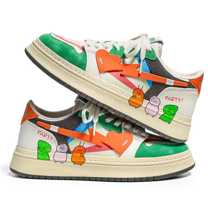 Casual lace-up sneakers in simple design with youth fashion styling available in multiple colour options