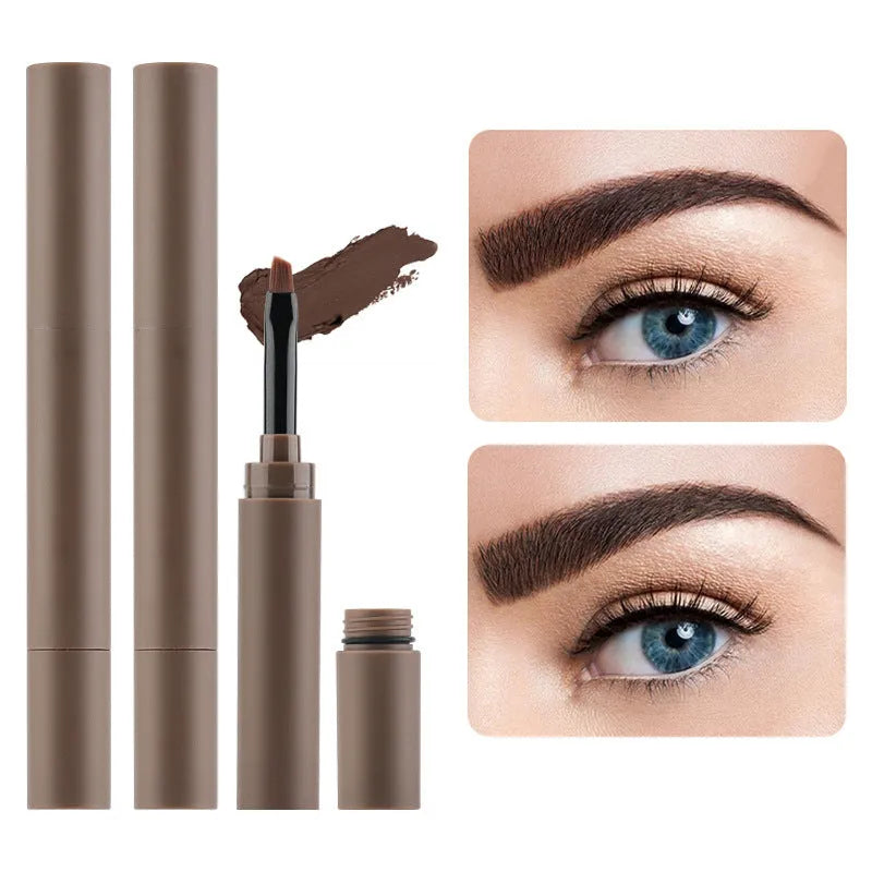 Double-headed eyebrow cream with pencil and powder ends in natural brow shades