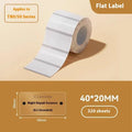 Transparent waterproof adhesive labels in multiple sizes including round and rectangular options on thermal synthetic paper