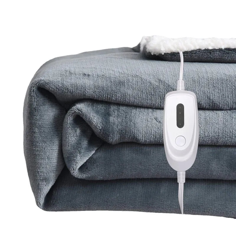 Grey USB electric heating blanket with intelligent temperature control measuring 70x100cm