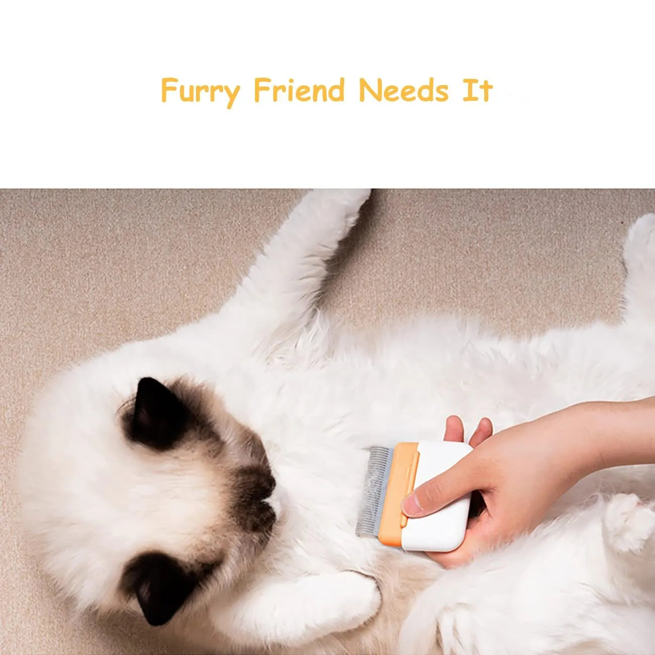 Blue double-sided pet comb for grooming and removing tangled fur from cats and dogs.