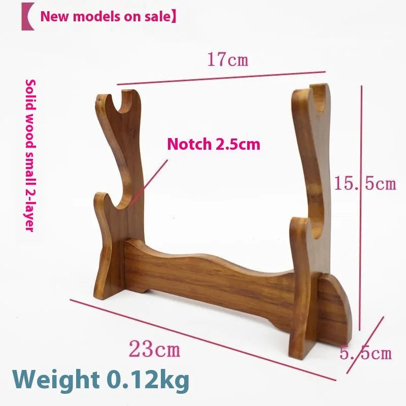 Chinese style solid wood multi layer bracket shelf with choice of 1 to 4 tiers.