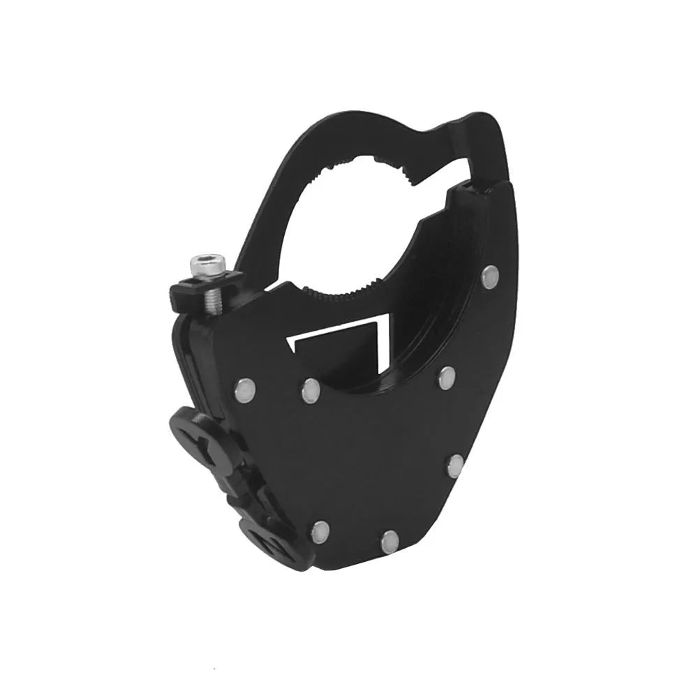 Universal motorcycle throttle lock assist in stainless steel for handlebar mount, top or bottom format