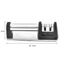 Black ABS manual kitchen sharpener for straight and serrated blades