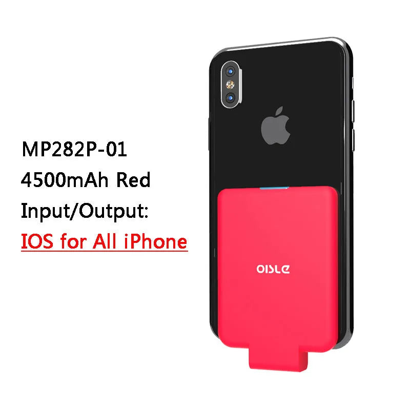 MP282P back clip battery 4500mAh for iPhone Android Type-C in black slim 9mm design
