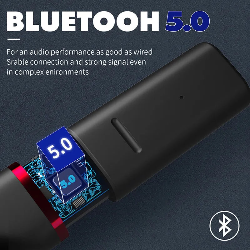 VV1 Bluetooth earphone in black with charging box, featuring Jerry Solution V5.0 and 50 mAh battery
