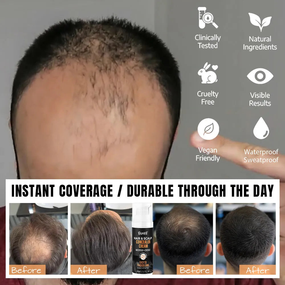 30 ml tube of dense fibre scalp concealer pomade for covering thinning hair areas.