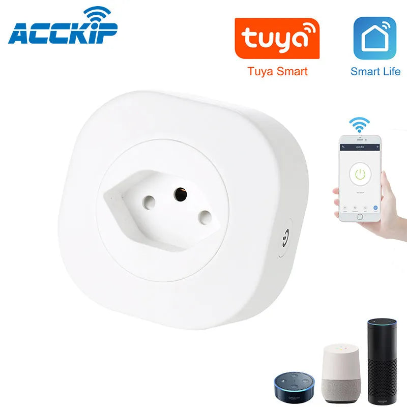 Wi-Fi smart socket plug with voice control, 3520W rating, 70x70x72mm dimensions