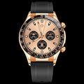 Men's business smart watch with Bluetooth calling, 1.32-inch IPS screen, zinc alloy case, and black silicone strap