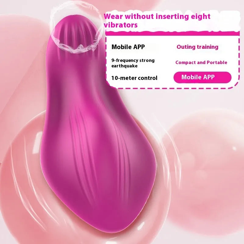 Rose red APP remote control female massager with cute butterfly design and USB charging