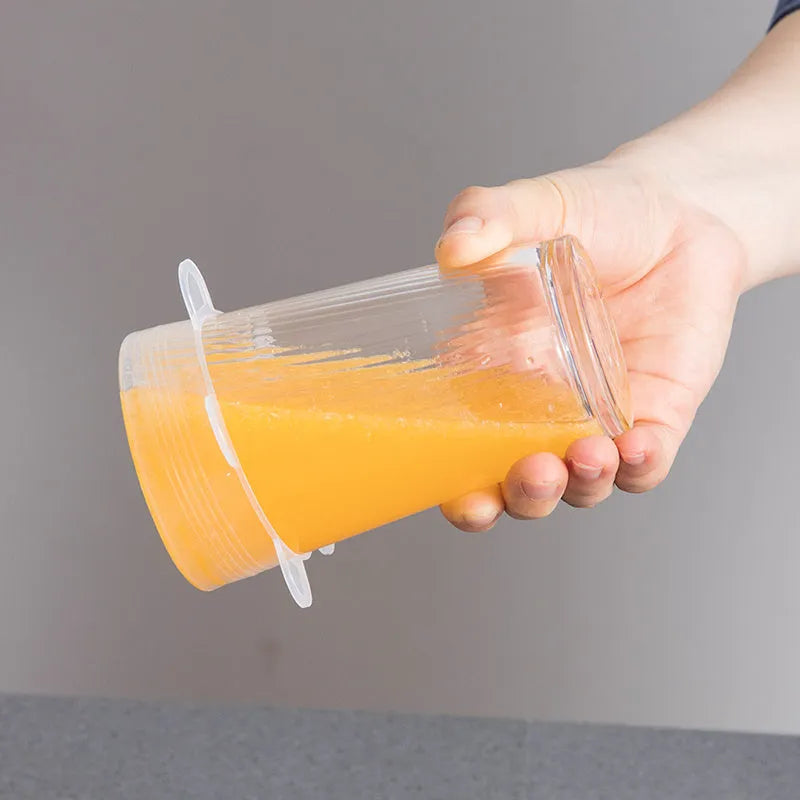 6 piece set of silicone stretch lids in six sizes from 6.5cm to 20.5cm, for bowls and jars