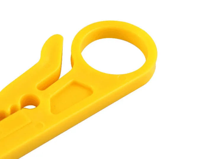 Yellow mini portable wire stripper tool for 0.6mm network and telephone cables