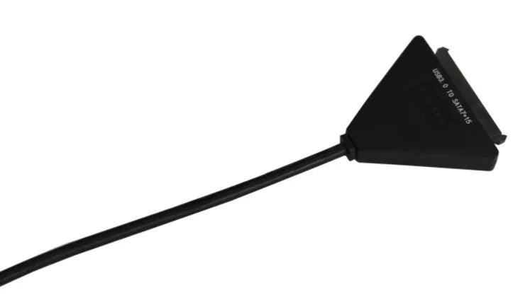 Black USB 3.0 to SATA 7+15 pin adapter cable for connecting hard drives externally