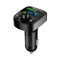 HY82 car Bluetooth FM transmitter with dual USB charging ports for hands-free calls and music streaming