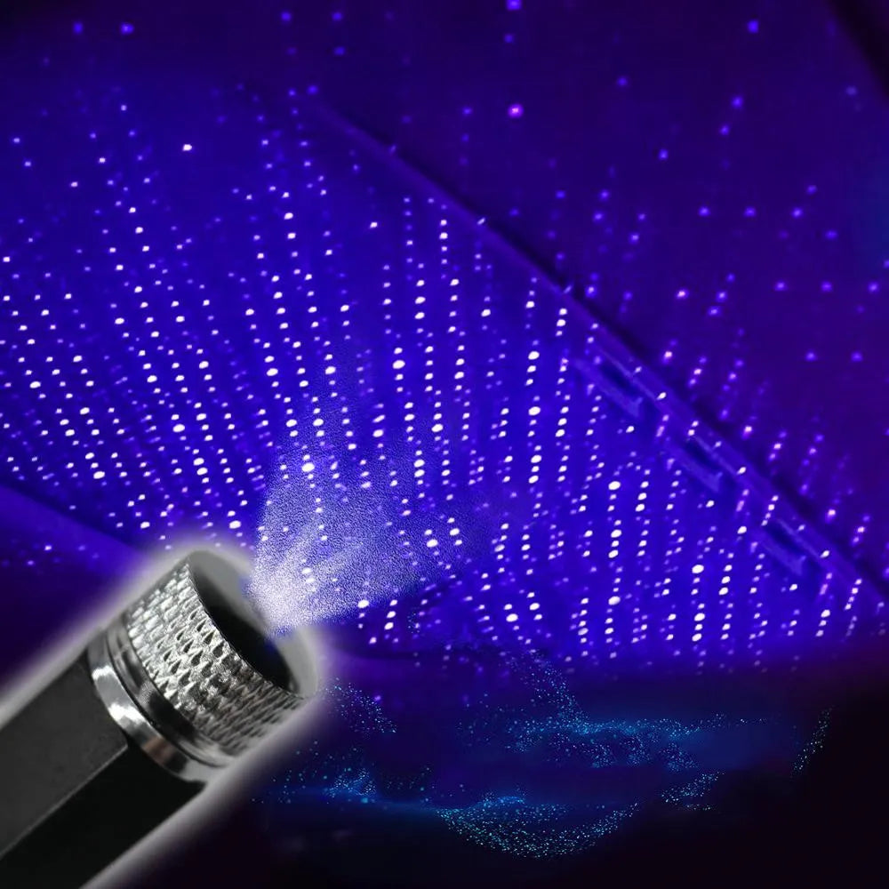 USB-powered 5W LED car roof star light in purple starry sky finish with aluminium housing for GM vehicles