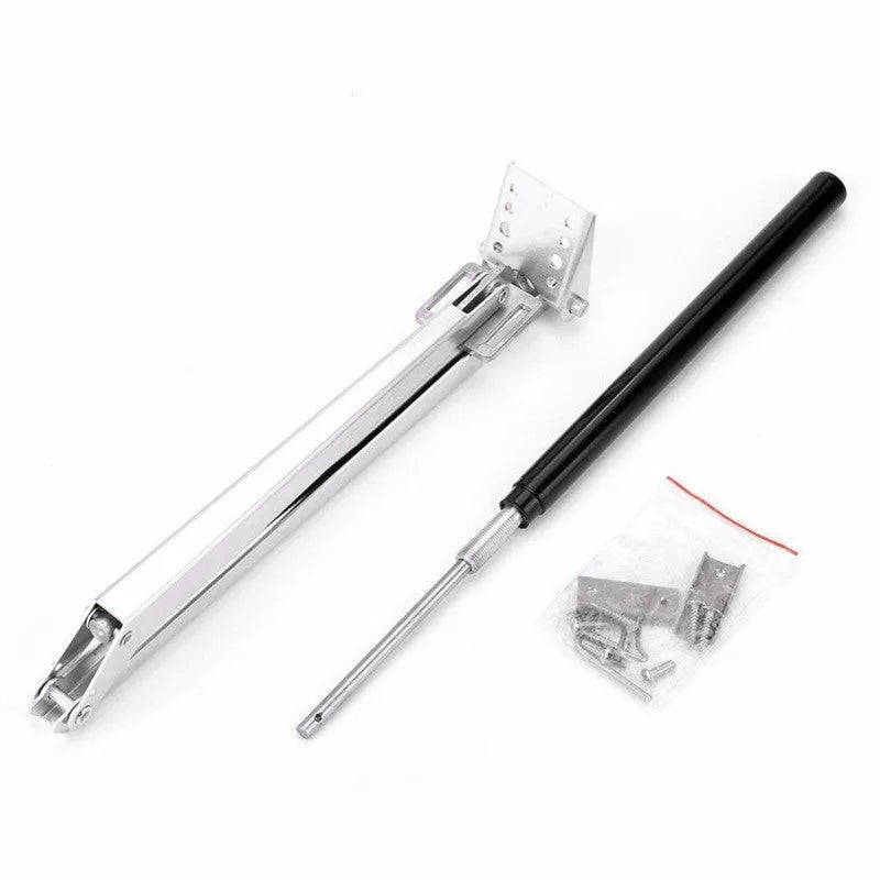 Automatic aluminium alloy greenhouse window opener with silver and black finish, 45cm opening, temperature adjustable