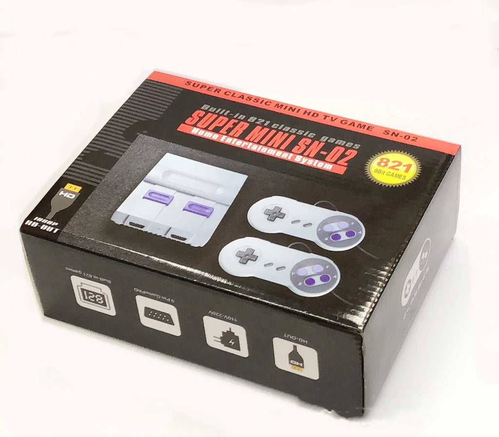 FC Red And White Classic TV Game Console in grey with HDMI output for retro 8-bit gaming