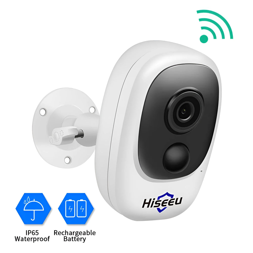 White indoor dome network camera 1080P night vision low-power battery remote monitoring on ceiling