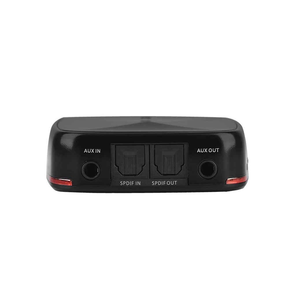 Optical fiber Bluetooth 5.0 adapter CSR8675 black with AUX and SPDIF ports TX RX switch