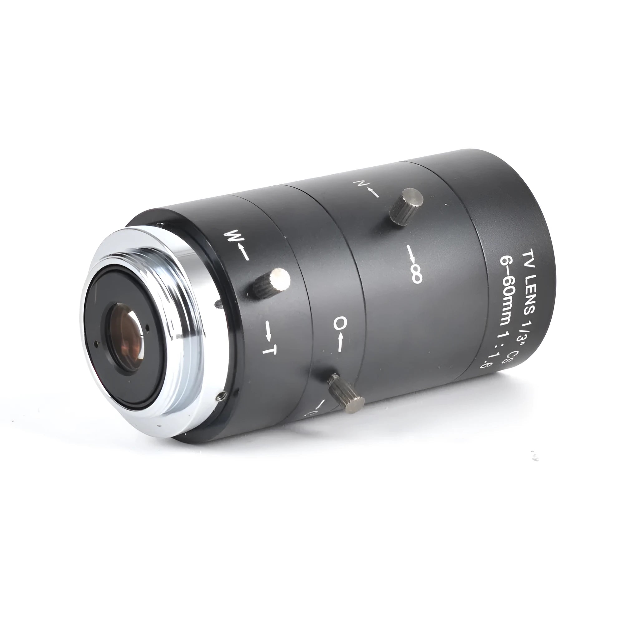 Black 6-60mm manual aperture and focus CCTV camera lens with CS mount